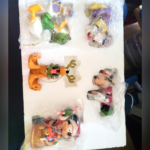 Disney classic characters Christmas ornaments set. Unused in original box.